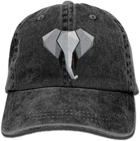 yishow mens womens elephant 3d cotton adjustable peaked baseball dyed cap adult washed cowboy hat
