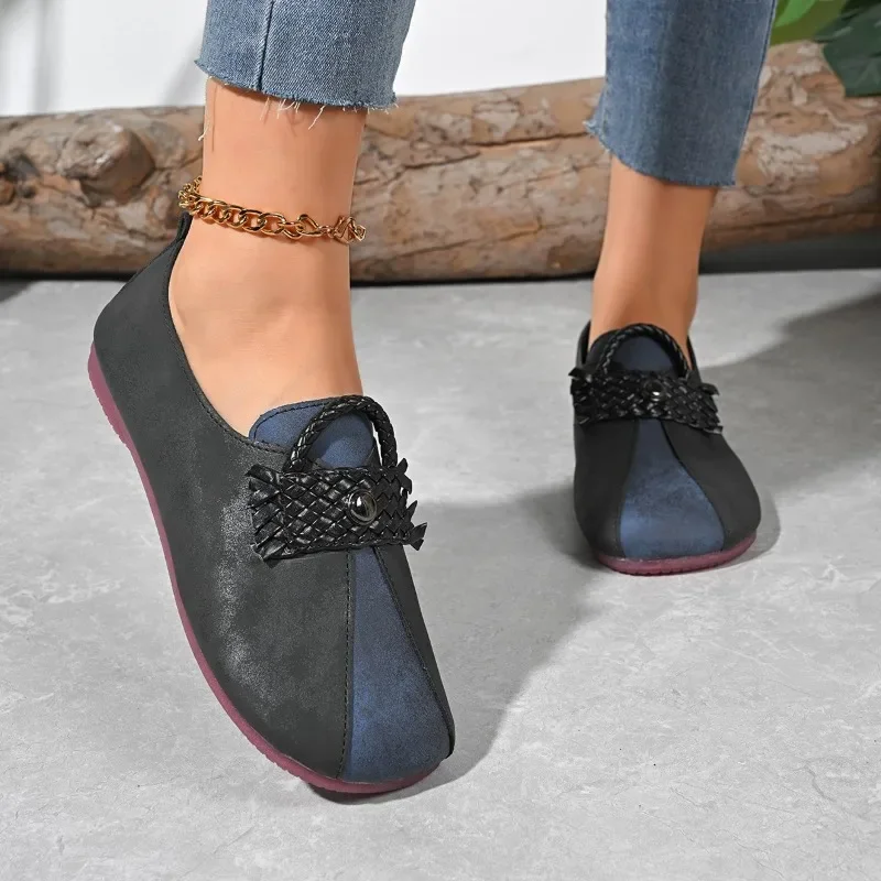 Женские туфли на плоской подошве новинка 2023 года весенние повседневные