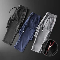 autumn mens sweatpants casual pants jogging outdoor cargo slim black thin fast dry trousers male large size 38