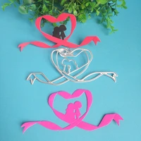 new delicate mothers day heart ribbon cutting dies diy scrapbook embossed card photo album decoration handmade crafts