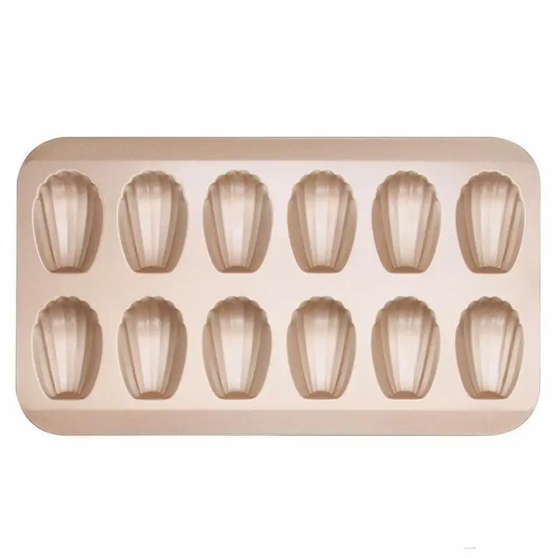 

Stainless Steel Muffin Pan 12 Cavity Skillet Baking Tray Shell Shaped Nonstick