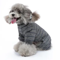 pet dog pajamas for summer puppy clothes comfortable warm cotton stripe small dog jumpsuit suit pet cat jumpsuit for dogs