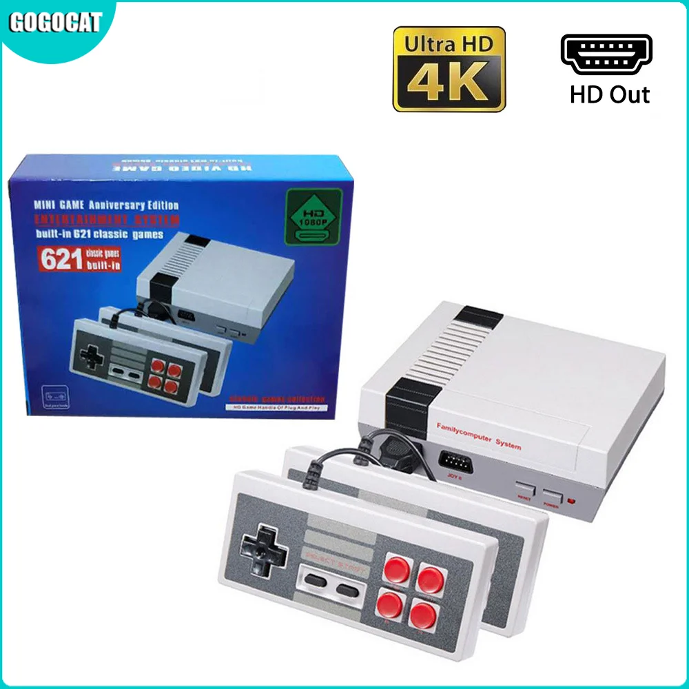 

HD Output Mini TV Game Console 8 Bit Retro Video Game Wired Console Controller Built-In 621 Games Handheld Gaming Player Gift