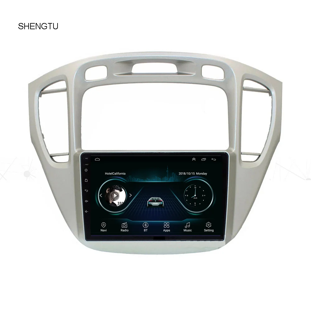 

9'' Android Car Stereo 2 Din Multimedia GPS FM Radio Phone Link BT Quad Core 1+16 Video For Toyota Highlander 2001-2007