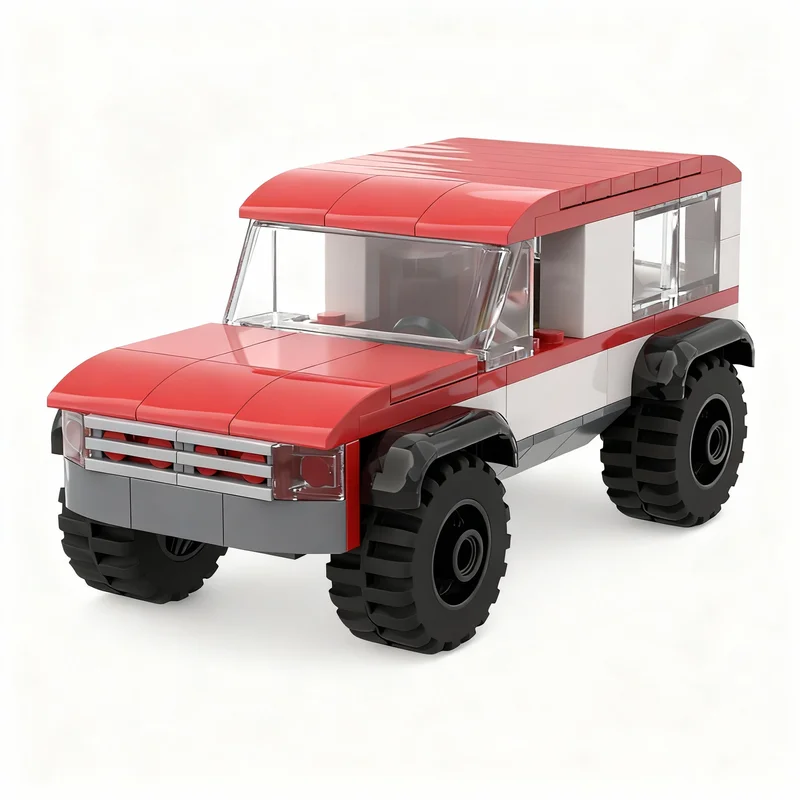 112 деталей MOC: Модель внедорожного автомобиля-кемпера, строительные блоки для сборки, образовательный набор, подарок на день рождения, коллекция, креативный конструктор из кирпичиков. (art.: 3920dcd1bdd09) - 3920dcd1bdd09