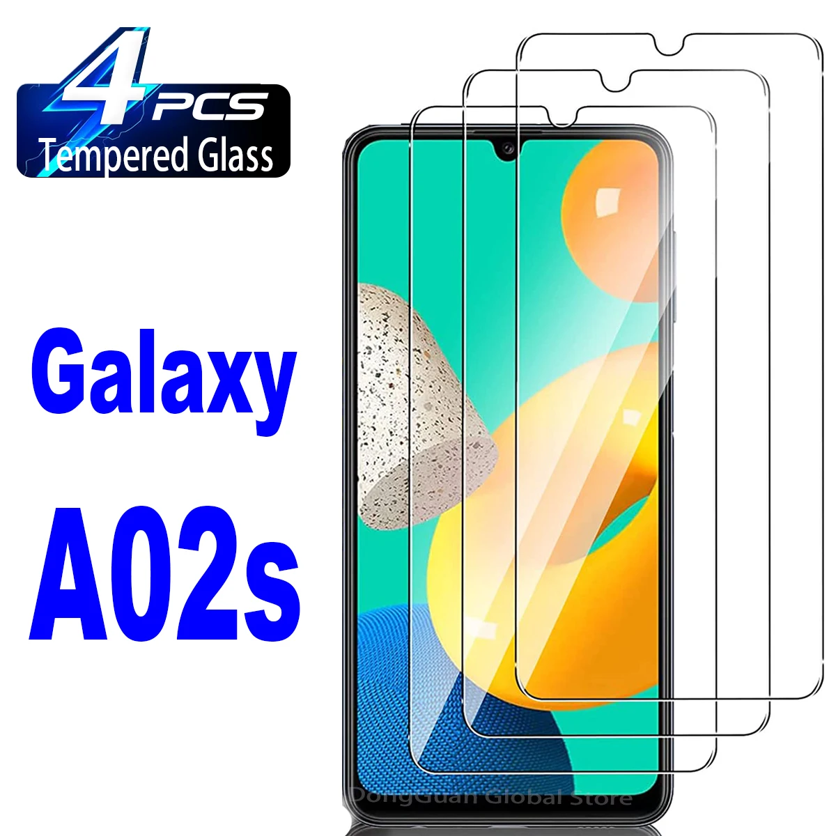 

2/4Pcs Tempered Glass For Samsung Galaxy A02s Screen Protector Glass Film