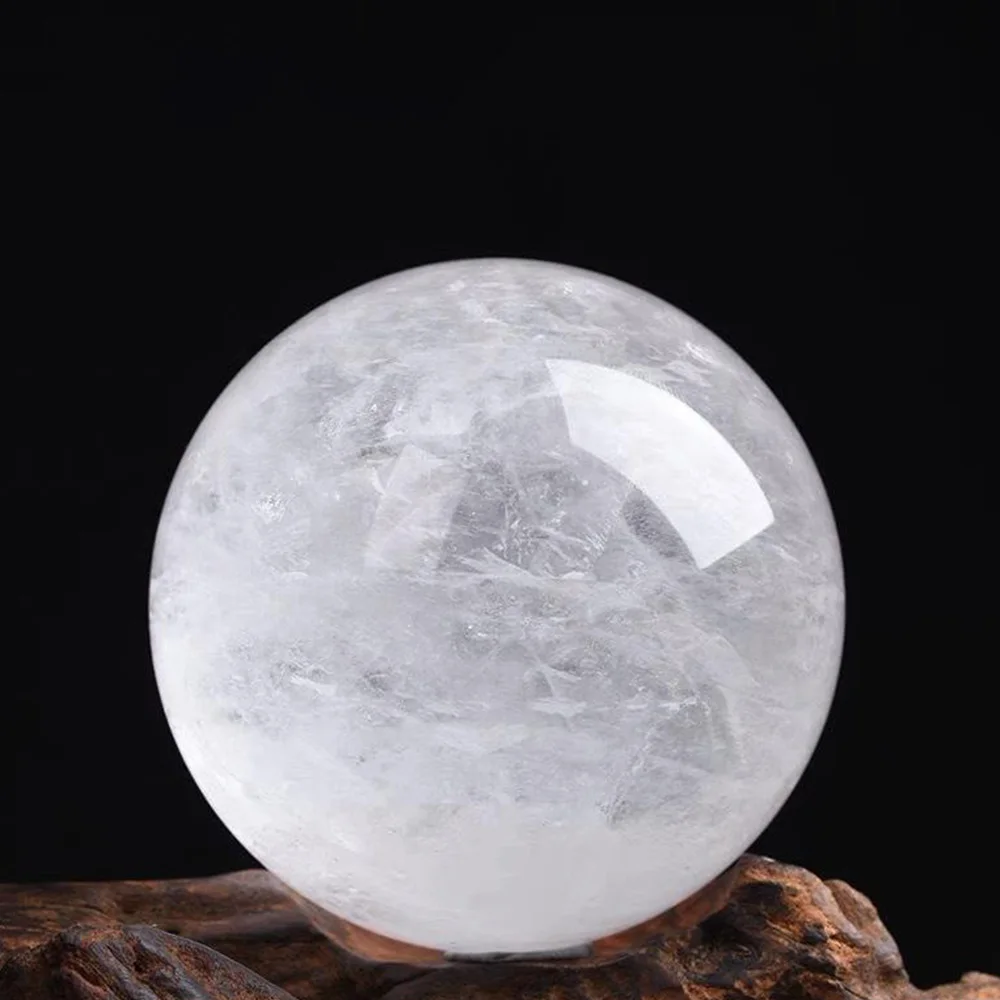23-26mm High Quality Natural White Crystal Crystal Ball Clear Quartz Energy Healing Stone Meditation for Home Decoration