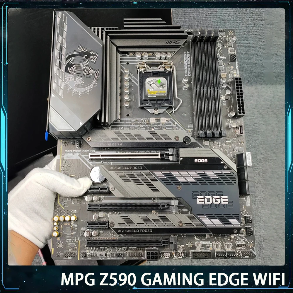 

MPG Z590 GAMING EDGE WIFI For Msi LGA1200 DDR4 128G SATA3*6 M.2*3 USB3.2 Support I9 ATX Desktop Motherboard Original Quality