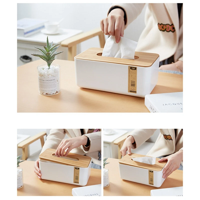 Бамбуковая деревянная крышка пластиковая коробка для салфеток держатель бумаги