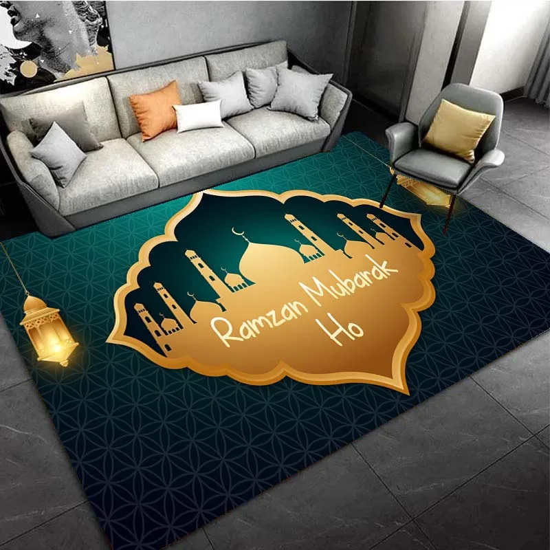 

Молитвенный муслиновый Рамадан, религиозные исламистские коврики для гостиной, спальни, декоративный ковер, детский игровой коврик, нескользящий ковер