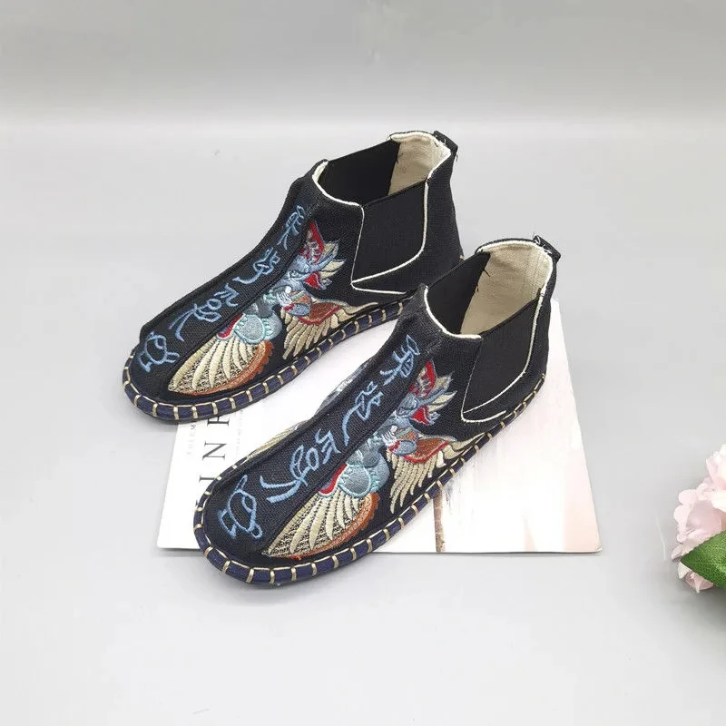 Мужские повседневные лоферы с вышивкой в китайском стиле 2023 Модные Винтажные