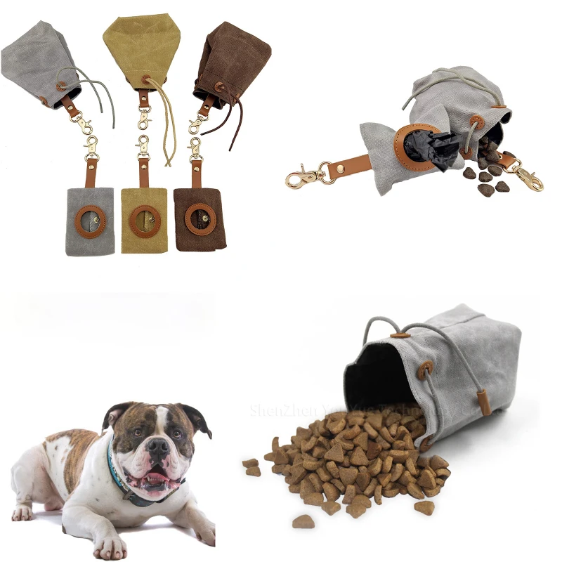 

Dog Treat Pouch Food Storage Pet Training Portable Dog Training Treats Snack Bag with Drawstring for Small To Large Dogs