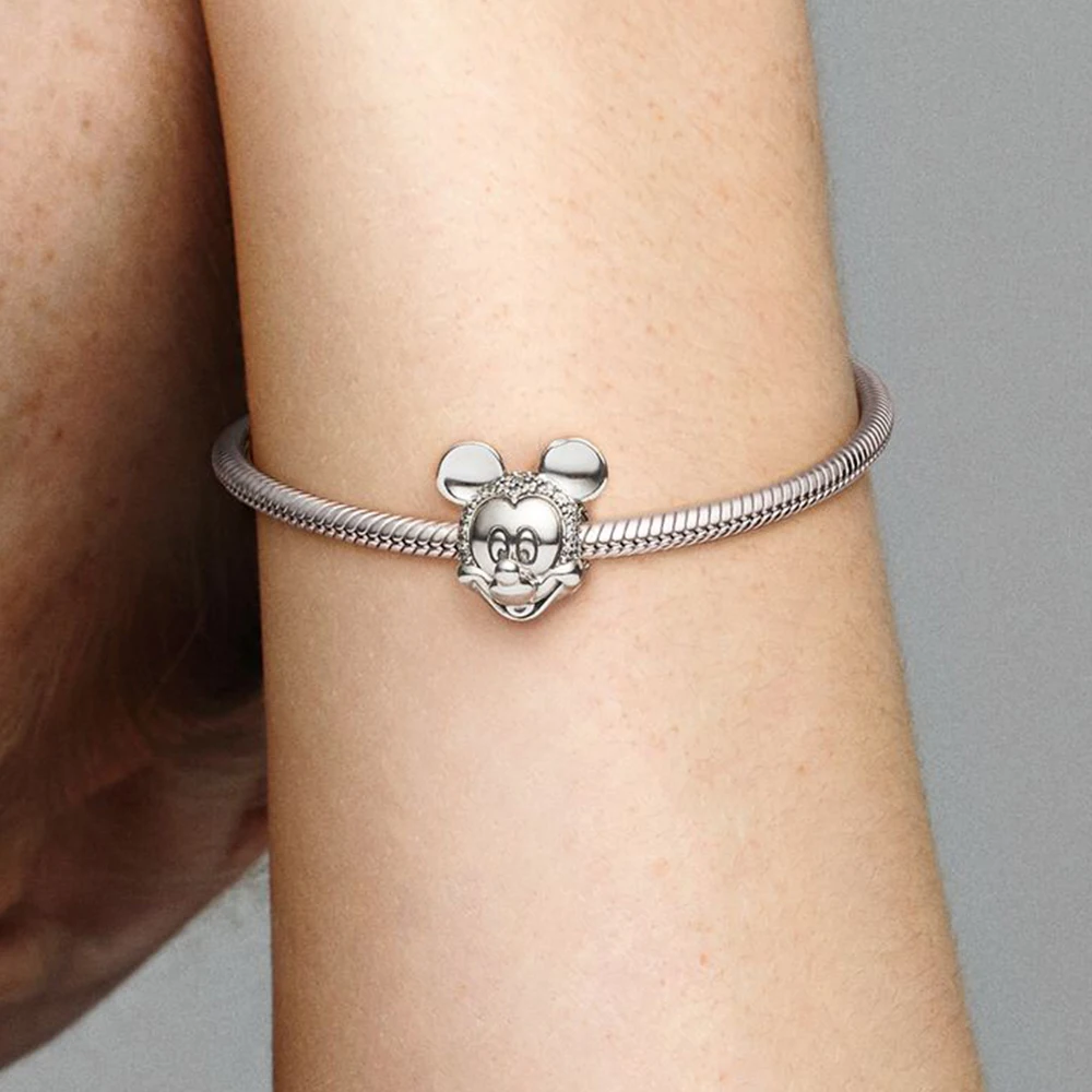 PANDORA-Bracelet à boucle fixe Minnie pour femme, clip non ald, bijoux à la mode, bricolage, cadeaux exécutifs, 925