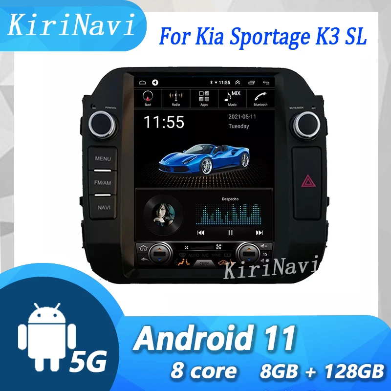 KiriNavi dikey ekran Kia Sportage için K3 SL 2010-2016 Android 11 araç DVD oynatıcı multimedya oynatıcı otomobil radyosu Automotivo 4G stereo