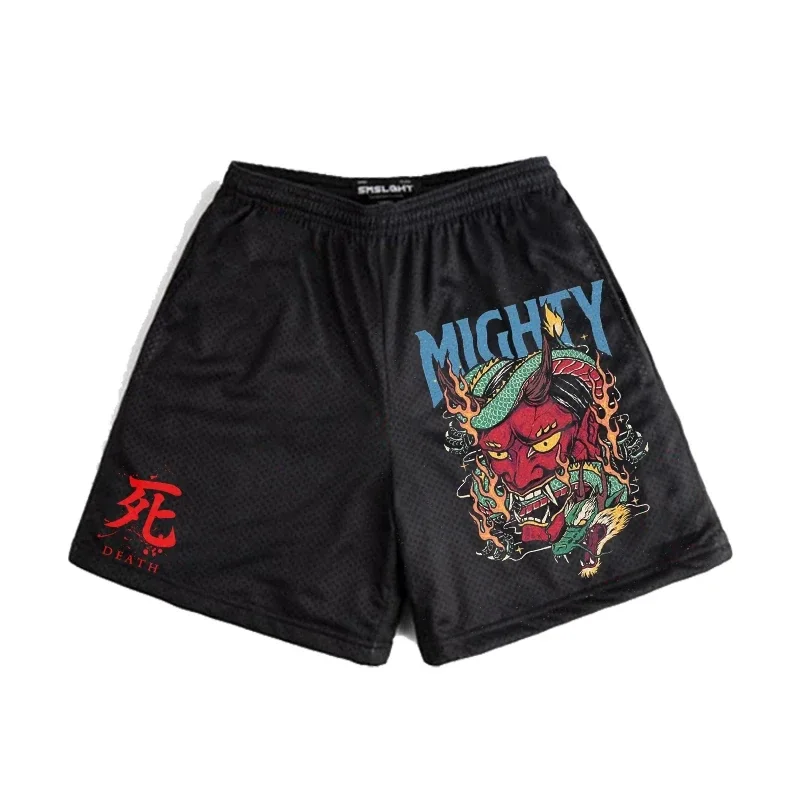 Шорты мужские для спортзала в японском стиле аниме шорты летние пляжные