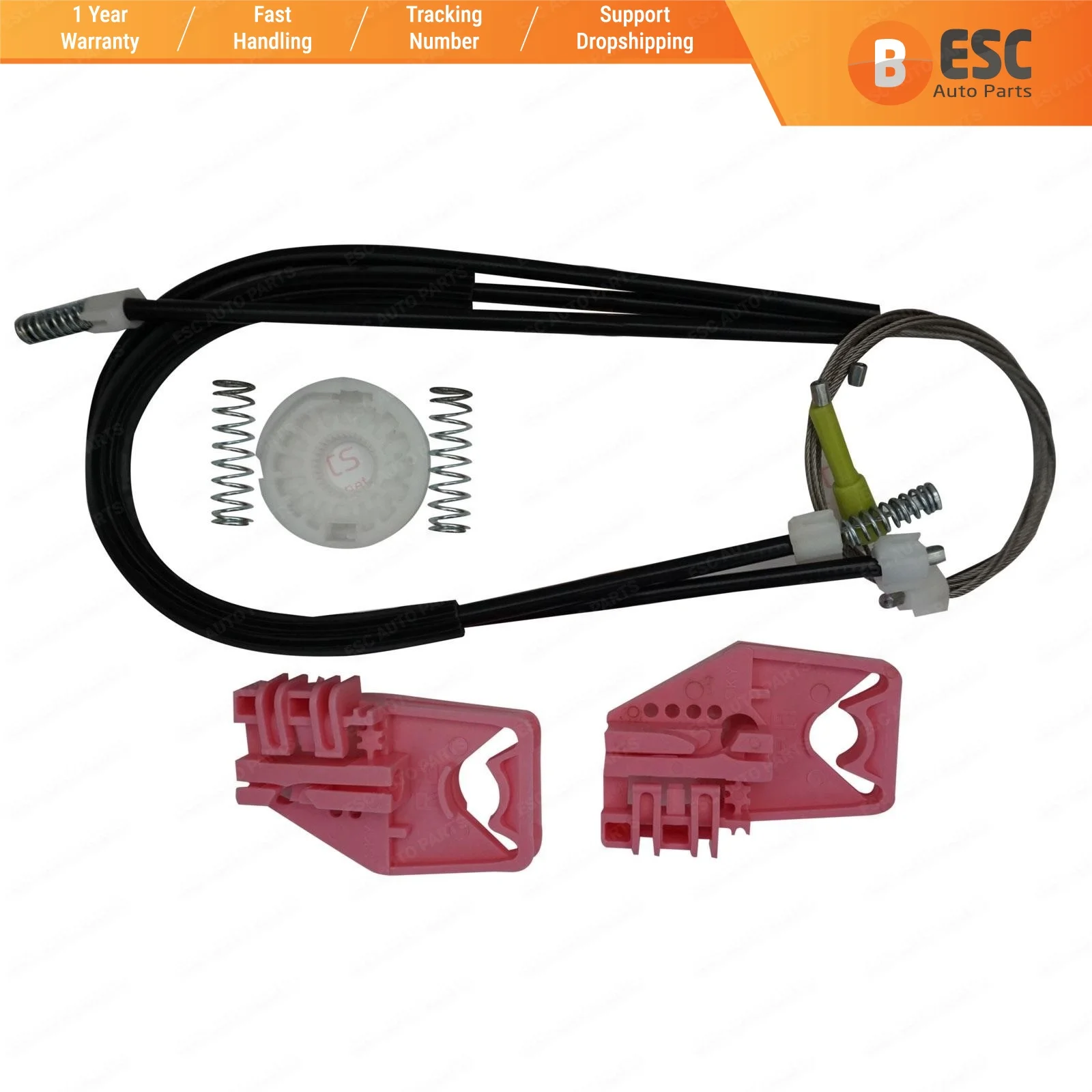 

ESC Auto Parts EWR5043 Electrical Power Window Regulator Repair Kit Front Right Door for Skoda Superb MK2 2008-2015