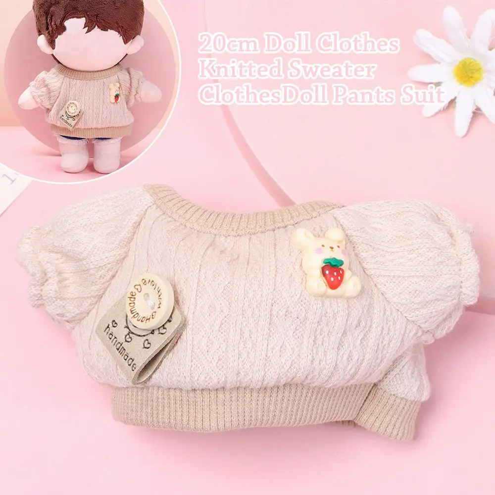 

New DIY Gift Toys for Idol Dolls 20cm Doll Clothes Dolls Cartoon Sweater Knitted Sweater Clothes Pants Suit