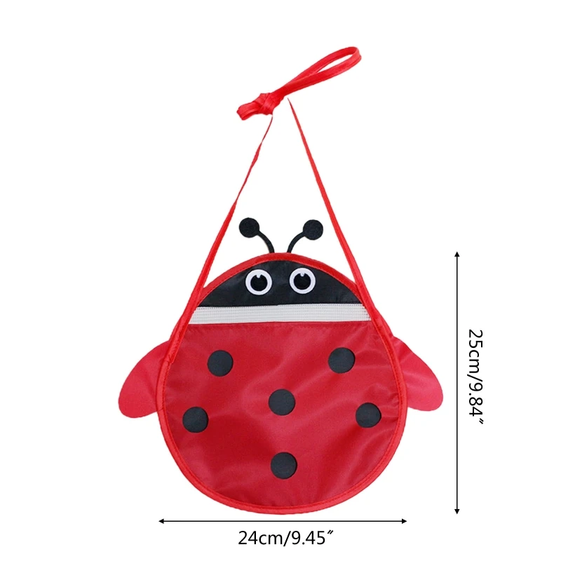 9.45x9.84in Baby Kids Bath Toys Holder Organiser Bedroom Ladybug Bag for Toys DropShipping