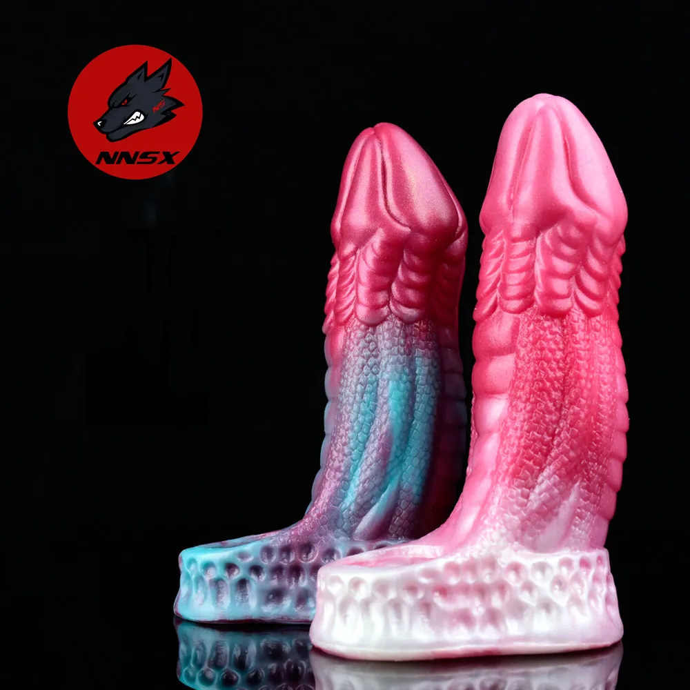 

NNSX Fantasy Dildo Penis Sleeve Wearable And Reusable Condom Adult Sex Toys For Couple Insert Vagina Silicone Dick Sheath