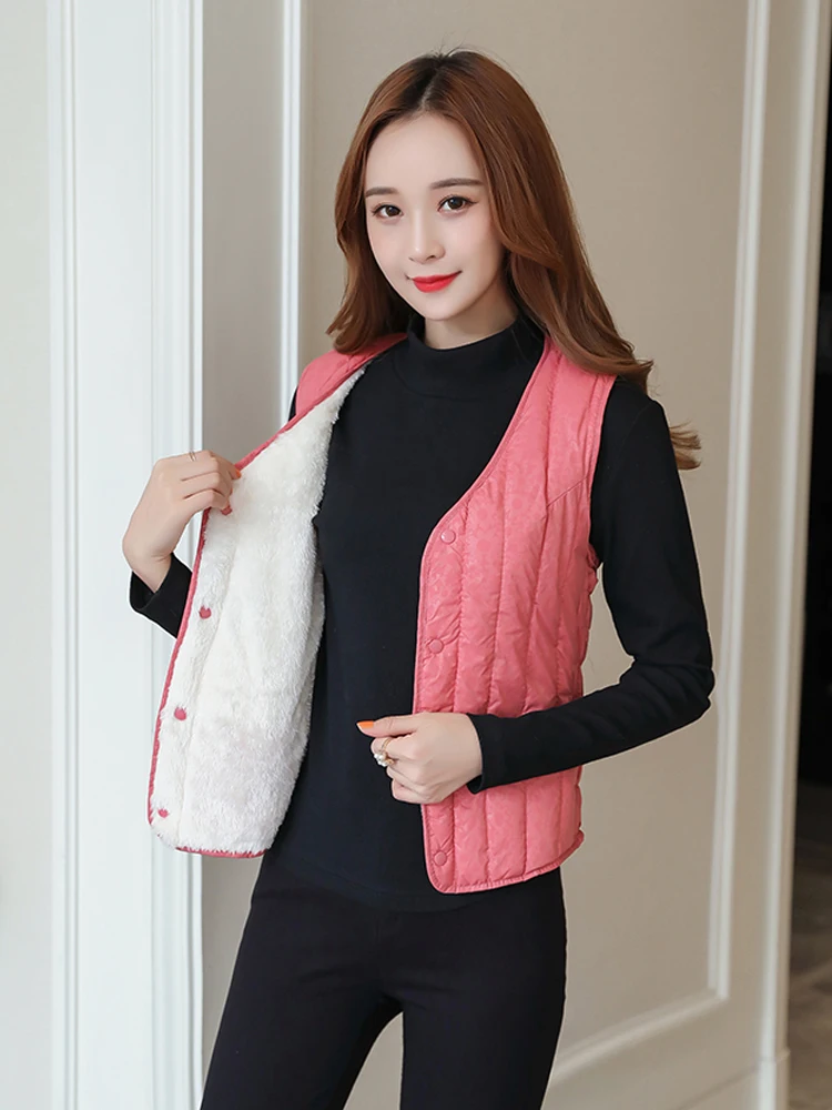 Пуховый жилет с хлопковой подкладкой Женская внутренняя одежда Берберский