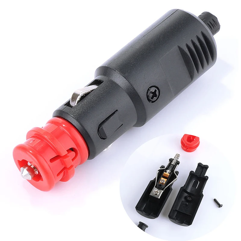 

2022 New Universal 12V-24V Car Cigarette Lighter Plug Socket Power Plug Connection Cigaret Socket Adaptor Male Plug