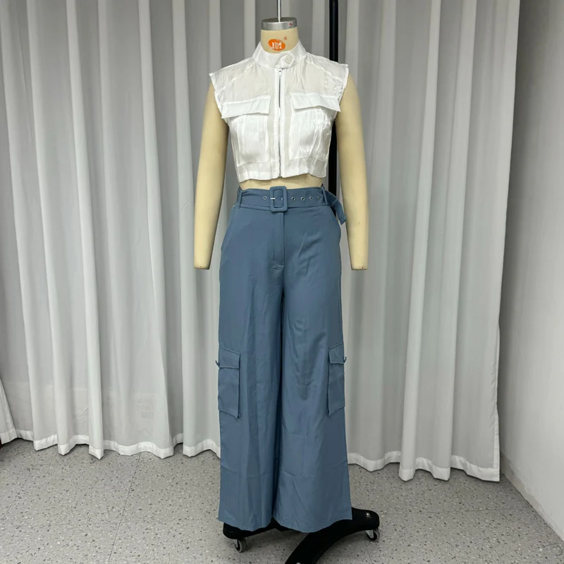 Женский комплект из двух предметов Waytobele летний Повседневный однотонный топ без