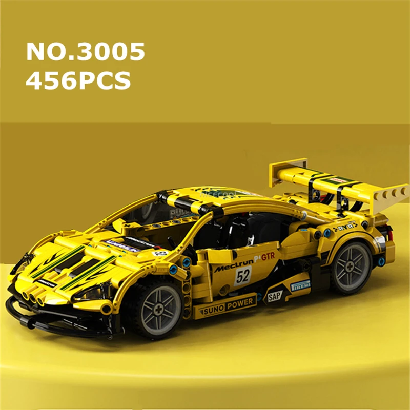 419Pcs Ferrari Enzo Pagani McLaren Bugatti Rambo Model Pull Back Car Creative Compatible MOC Building Blocks Bricks Toys Gifts | Игрушки и