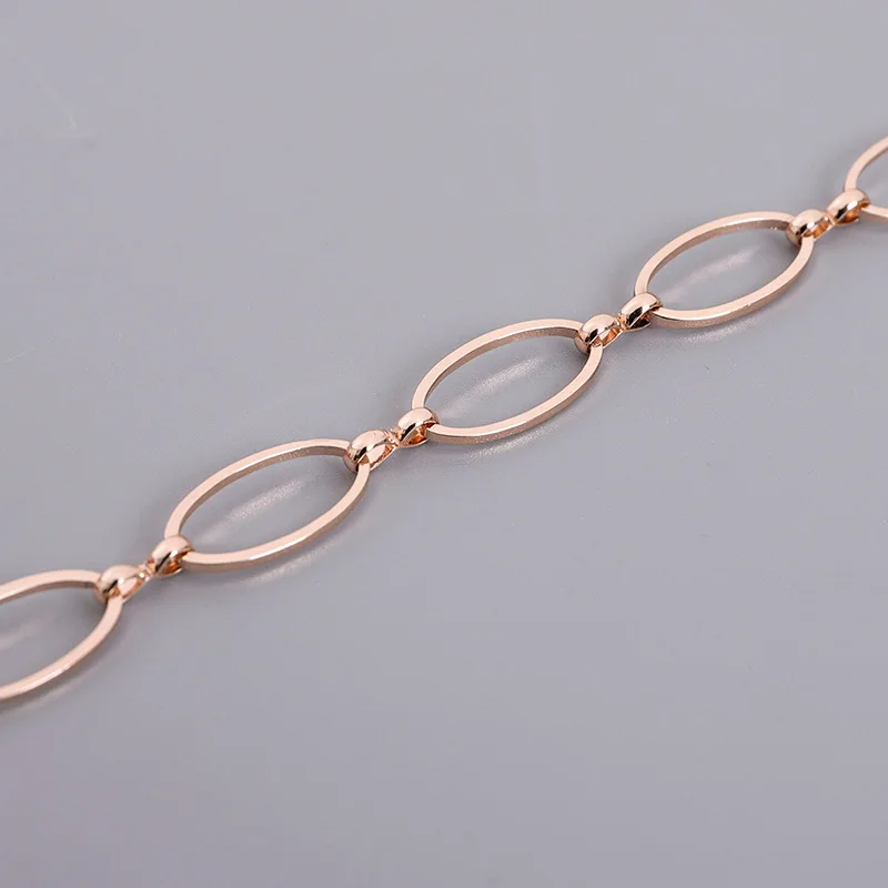 1 метр ожерелье цепь Золотой Металл медь О-образное звено большие цепи браслет DIY