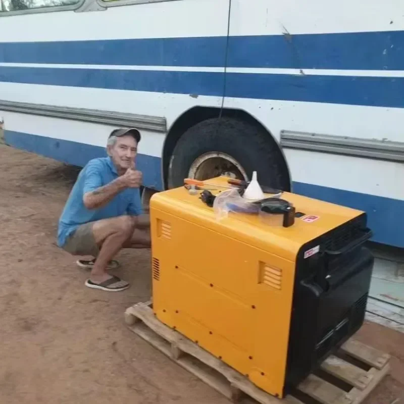 Бесшумные портативные однофазные дизельные генераторы 10 кВт мощностью