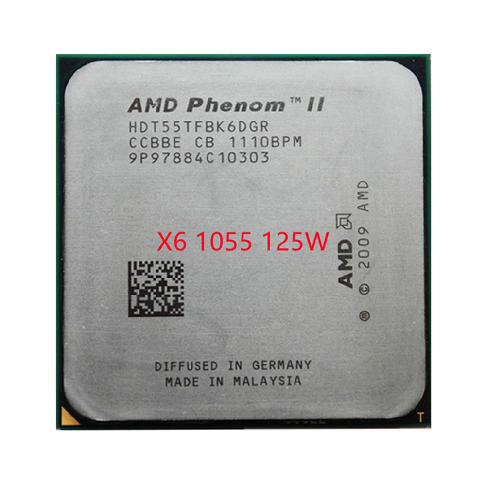 

AMD Phenom II X6 1055T 1055 2.8G 125W Six-Core CPU processor HDT55TFBK6DGR Socket AM3