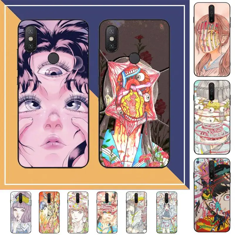 

Shintaro kago Horror cartoons Phone Case for Redmi Note 8 7 9 4 6 pro max T X 5A 3 10 lite pro