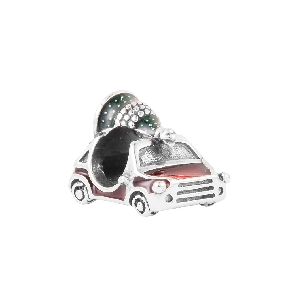 

Fits Pandora Bracelet Femme 925 Sterling Silver Festive Car & Christmas Tree Charm DIY Jewelry Beads for Women Free Shipping