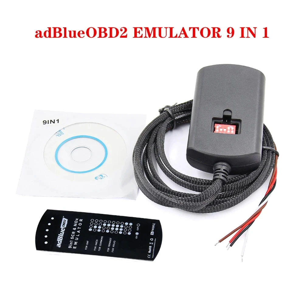 

2023 Full Chip 9 in 1 Adblue Emulator System Box Universal OBD2 Scanner SCR&NOX for Many Types Trucks Diagnostic Tools