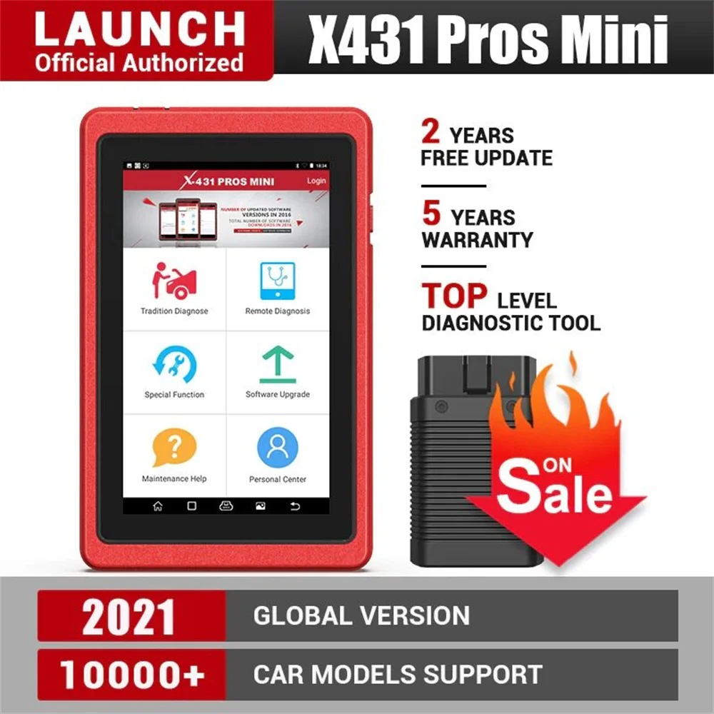 

100% Original LAUNCH X431 PROS MINI Full System Test Car Diagnostic Tool Auto Scanner ECU Coding Analyzer 2 Years Free Update