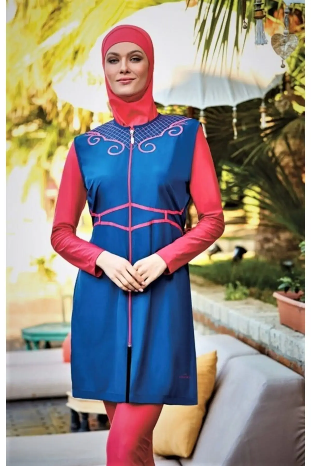 

Мусульманские Буркини с полным покрытием Брюки Купальники скромная летняя одежда хиджаб спортивный купальник исламский полный Чехол