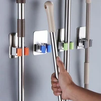 new adhesive multi purpose hooks wall mounted mop organizer holder rackbrush broom hanger hook kitchen bathroom strong