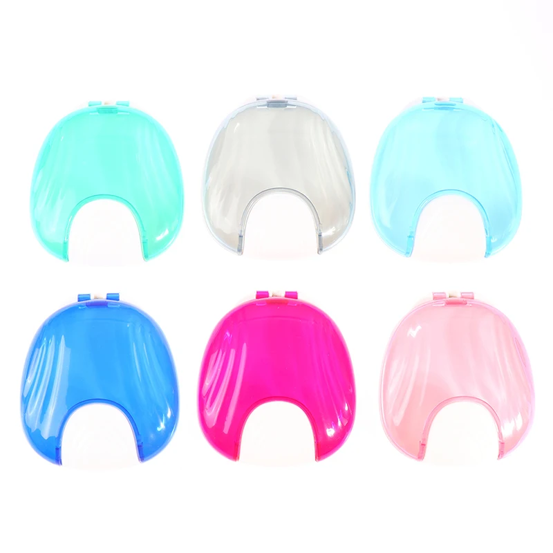 

1pc Push-type Tooth Retainer Partial Denture Storage Box Orthodontic Box Small Tooth Travel Box Outdoor Box Retainer Box