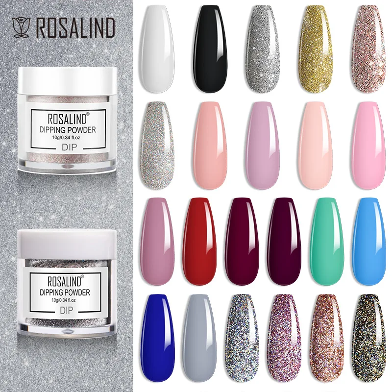 

Rosalind Nail Glitter Powder Iridescent Silver Pigment Nail Art Dust Sparkle Gel Polish Flakes for Manicures Decorations