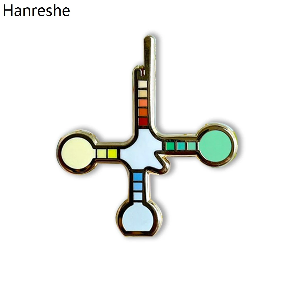 

Hanreshe Biochemistry RNA Enamel Brooch Biology Medical Lapel Backpack Badge Cell Pins Jewelry for Biologist Doctor Student