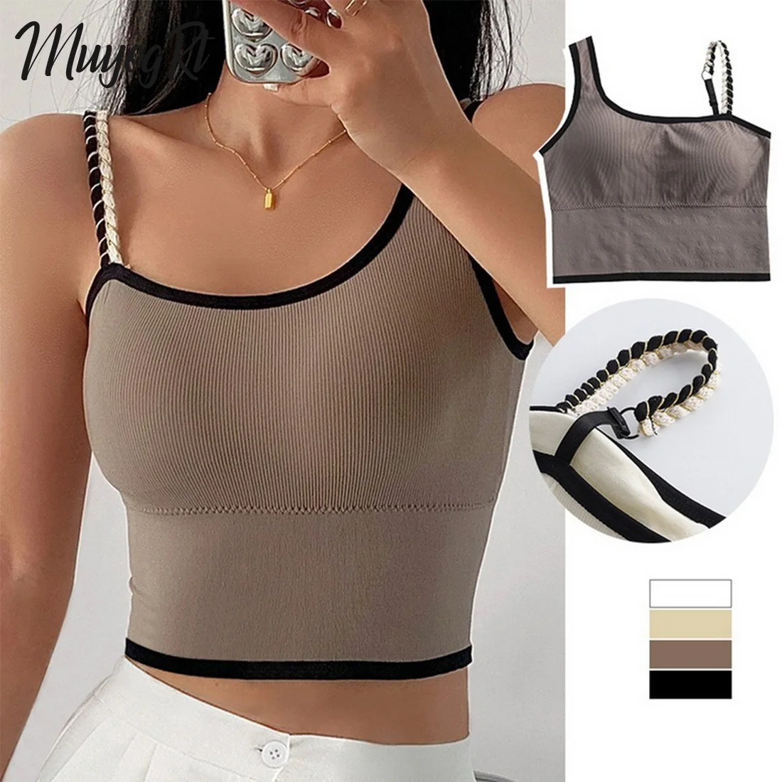 

Женский топ-труба, новые летние бюстгальтеры, женские сексуальные укороченные топы, бюстгальтер, топ-труба, Женский Топ, жилет, съемные накл...