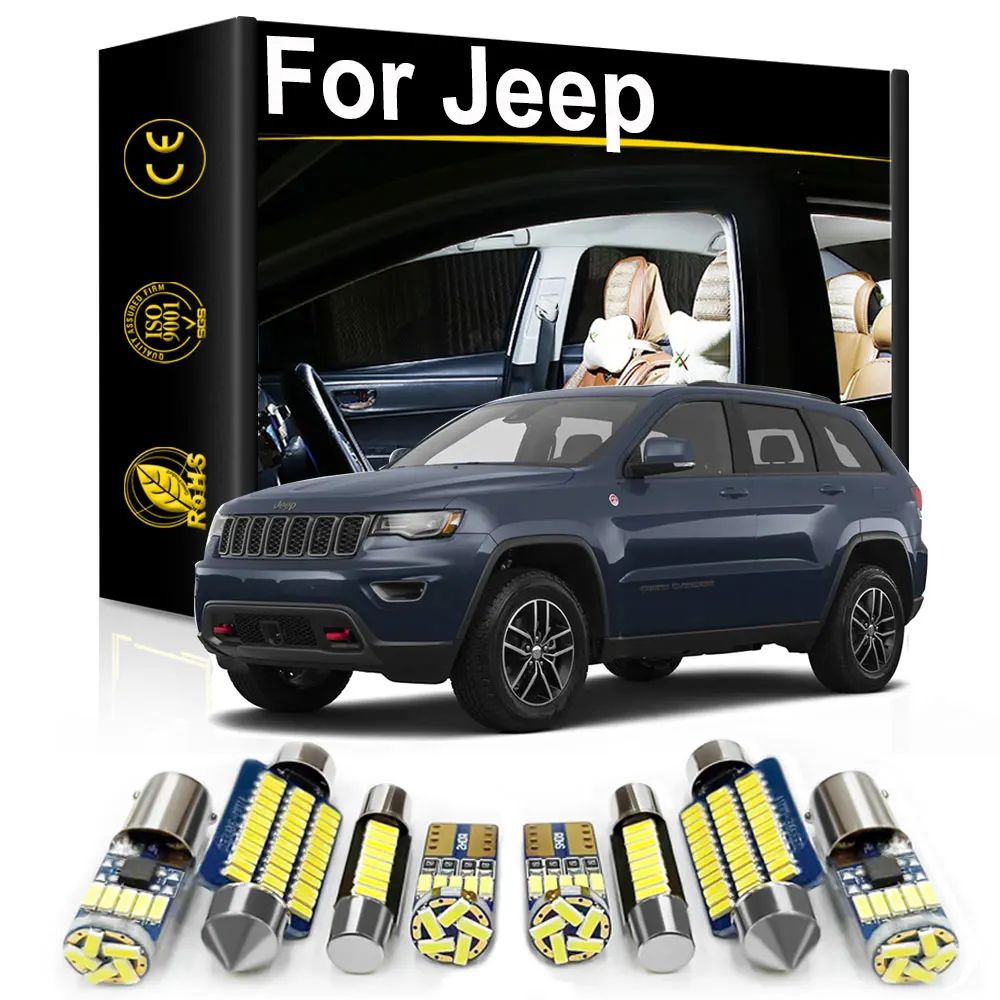

For Jeep Grand Cherokee Wrangler Compass Liberty Renegade Commander Patriot Accessories Car Interior LED Light Canbus