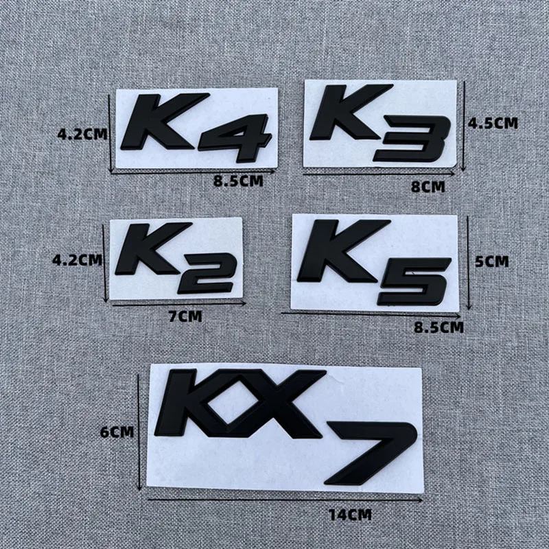 Черный хром 3D ABS Kia Logo Наклейка для кузова автомобиля Тип цементного клея Не