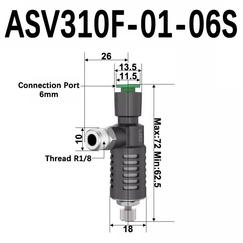 

Быстрый выпускной клапан ASV410F-02-08S/ASV510F-03-10S