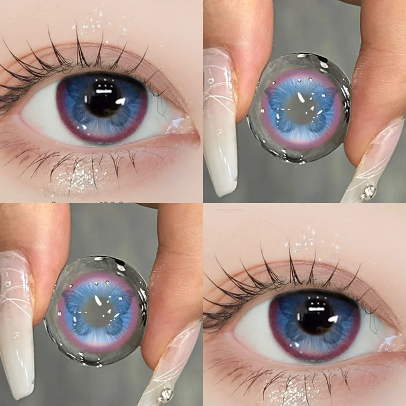 Фото MILL CREEK 1Pair New Myopia Colored Contact Lenses Korean Lenses with diopters Beautiful Pupils Cosmetics Contacts Fast Shipping №3