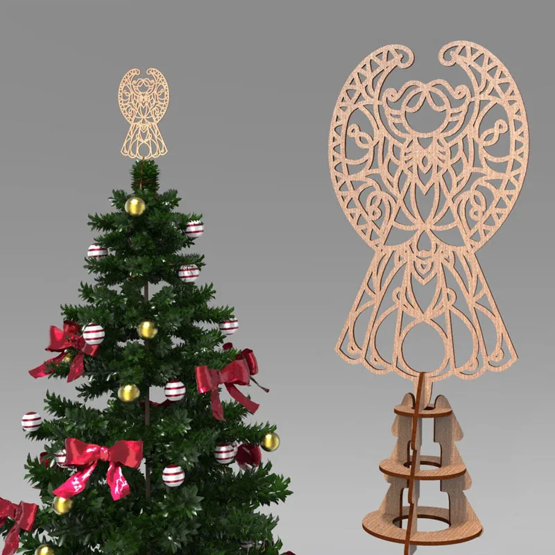 

Ангел пентаграмма дерево вставка Украшение DIY Рождественский орнамент кулон