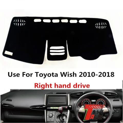 Классический чехол TAIJS для приборной панели автомобиля из полиэстера для Toyota Wish 2010-2018, правый руль