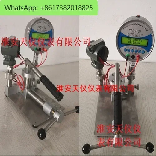 Портативный ручной насос давления с источником точного газа.