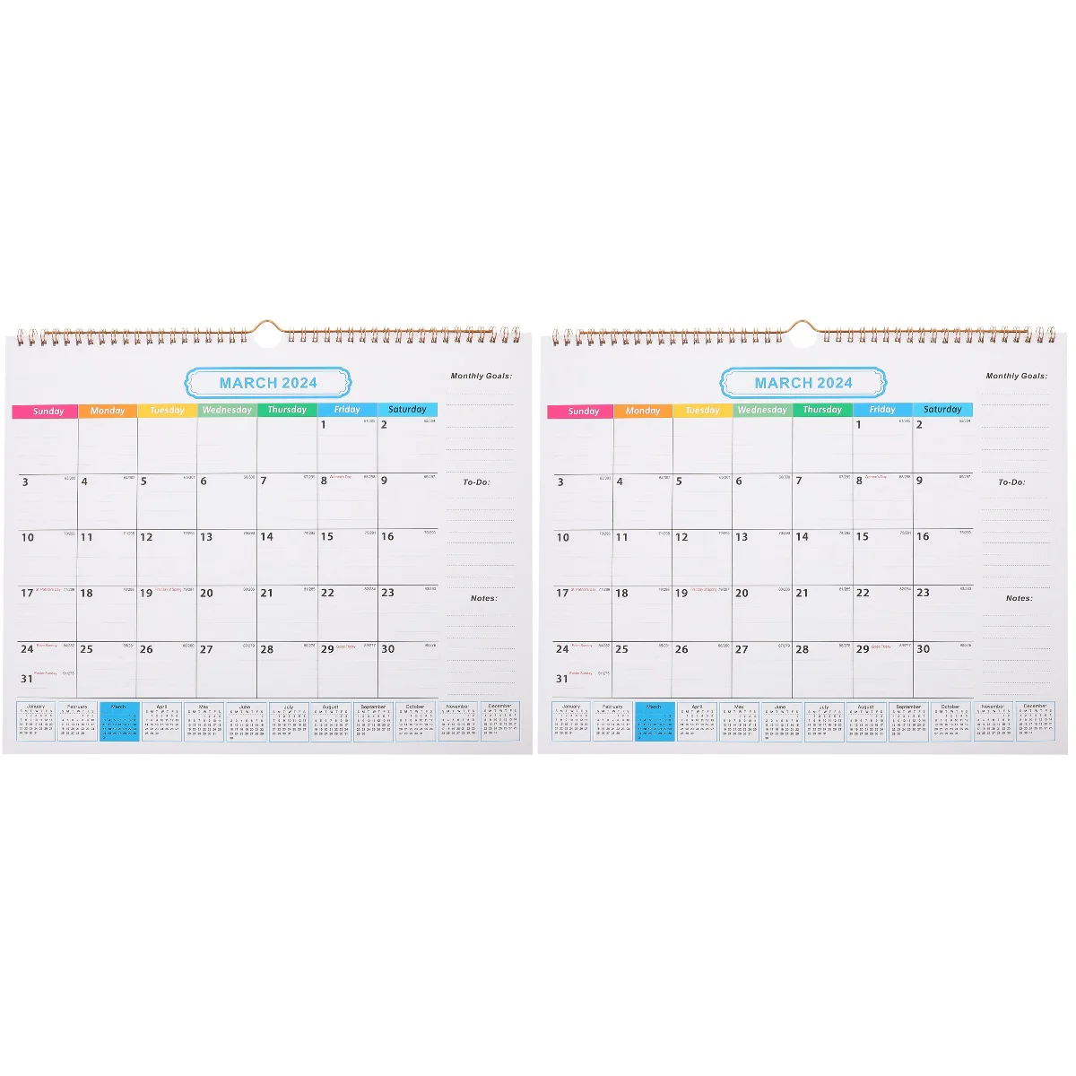 

Календарь для офиса, настенный ежемесячный, 2024 х 2023 см, 2 шт.