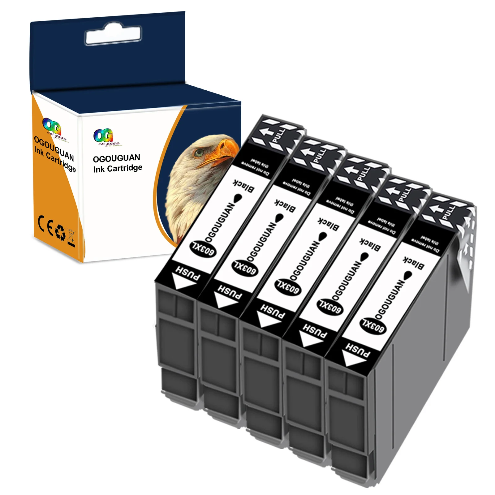 

5 Black T603 603XL - Ink Cartridge Compatible For Epson Expression Home XP-3100 XP-4100 XP-2100 XP-2105 XP-3105 XP-4105 Printer