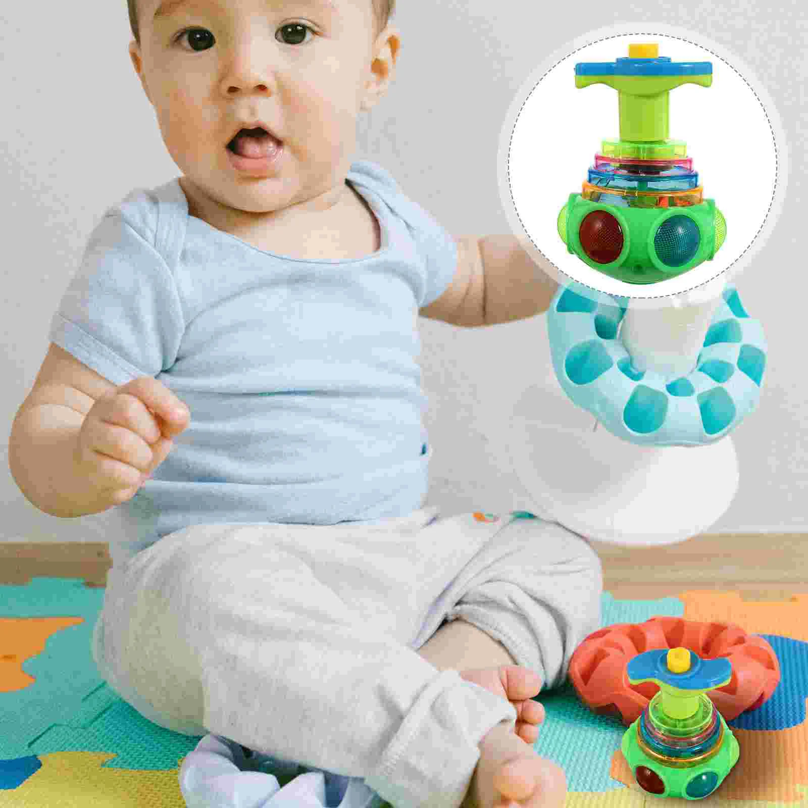 

2Pcs Gyro Flashing Gyro Toy for Children Kids Ground Home